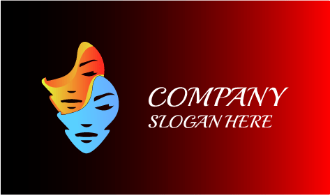 Logotipo Estético De Mascarillas Faciales Gemelas