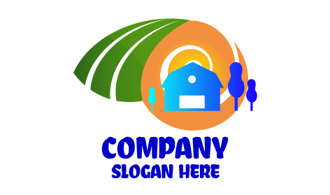 Logo Pertanian Pohon Konifer