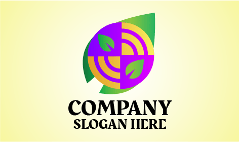 Logo Pertanian Daun Mencolok