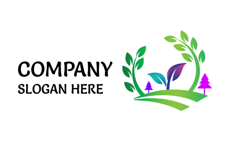 Logo Pertanian Lansekap Hijau