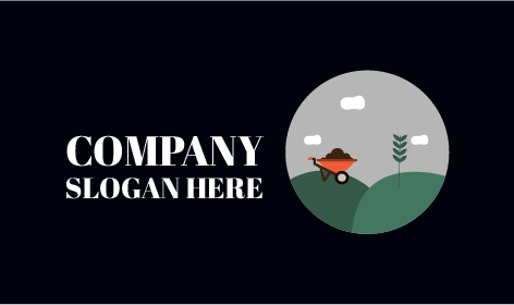 Logo Pertanian Gerobak Dorong Lumpur