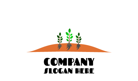 Logo Pertanian Plant Shadow