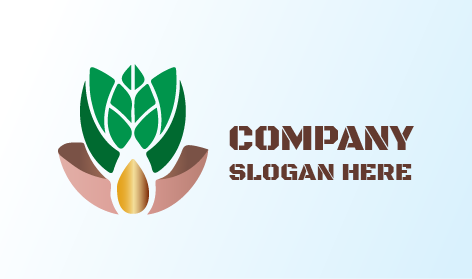 Logo Pertanian Daun Premium