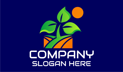 Logo Pertanian Daun Elder Walnut