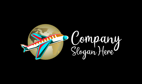 Global Flight Airplane Logo