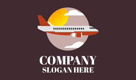 Modern Travel Airplane Logo