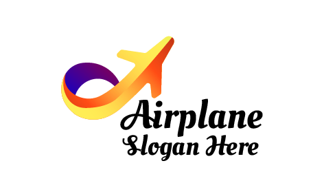 Orange Airplane Journey Logo