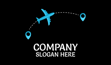 Sky Route Airplane Logo