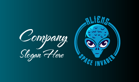 Logotipo De Alienware Con Cara Azul