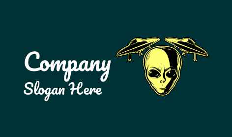 Golden Alienware Head Mascot Logo