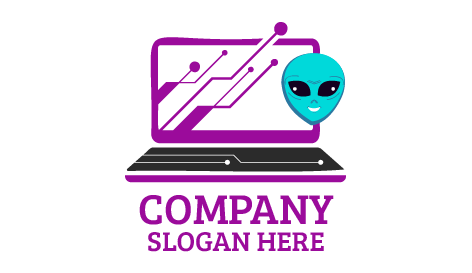 Logotipo De Tecnología Violeta De Alienware