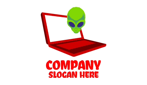 Logotipo De Alienware Para Computadora Portátil En Rojo
