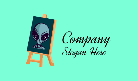 Sea Green Alienware Painting Logo