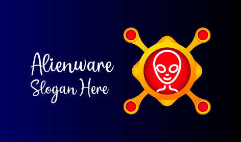 Logotipo De Dibujos Animados De Alienware Blanco