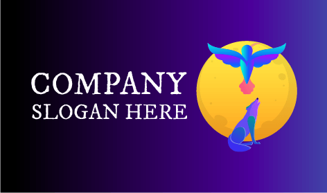 Moonlight Howling Wolf Animal Logo