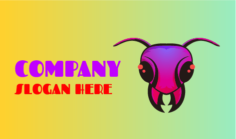 Adorable Ant Cartoon Logo - Drawlogo