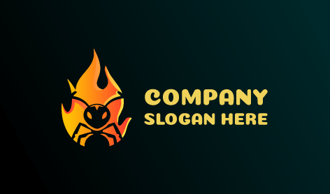 Logo De La Fourmi Furieusement Enflammée