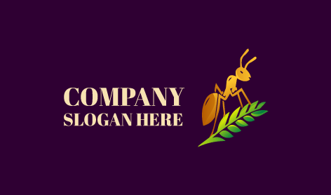 Logo De La Fourmi Qui Marche Sur L'herbe