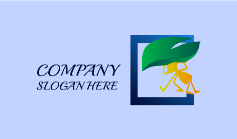 Logo De Fourmi Levant Les Feuilles