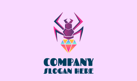 Logo De Fourmi En Diamant Étincelant