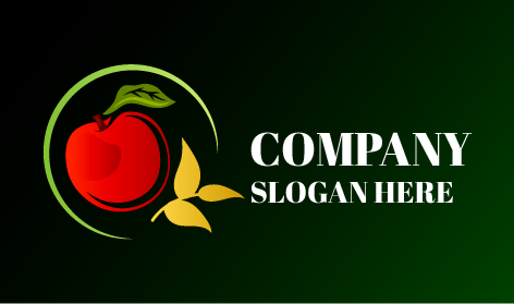 Logotipo De Fruta De Maçã De Cor Suave