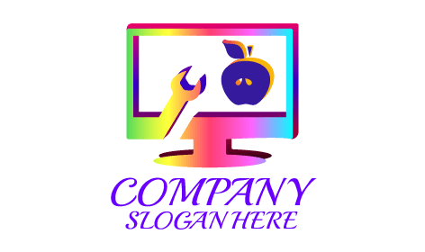 Logotipo De Mantenimiento De Computadora Portátil De Apple