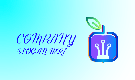 Logotipo De Enchufe De Manzana Azul