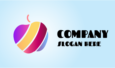 Colorful Apple Fruit Logo