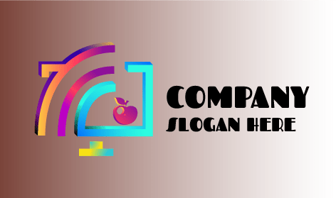 Colorful Professional Apple Computer Logo