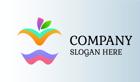 Colorful River Apple Logo Design