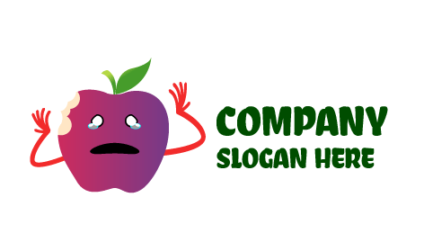 Crying Apple Sad Logo