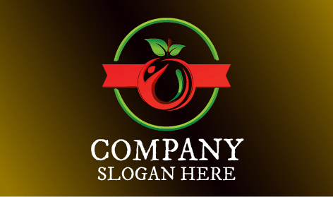Stylish Apple Fruit Logo