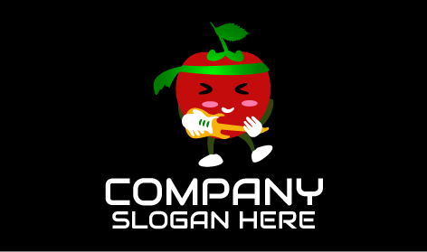 Stylish Apple Fruit Logo