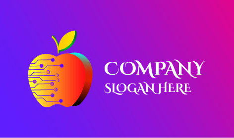 Logo Otomatisasi Apel Futuristik