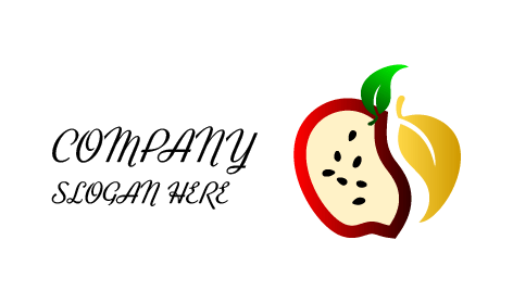 Logo Della Mela Foglia D'oro