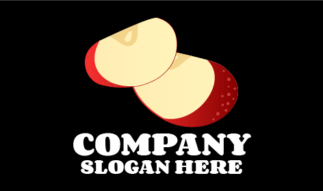 Logotipo De Manzana Roja Saludable
