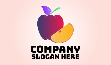 Modern Purple Apple Logo