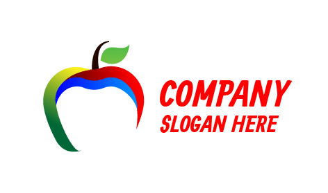 Sleek Yellow Apple Logo