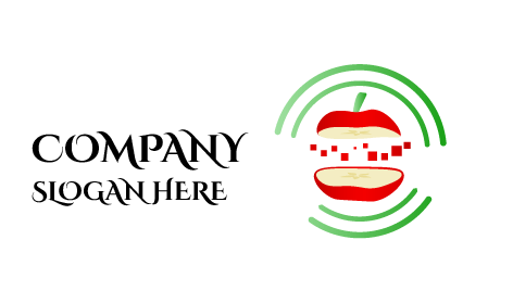 Logotipo De Gelatina De Manzana Roja