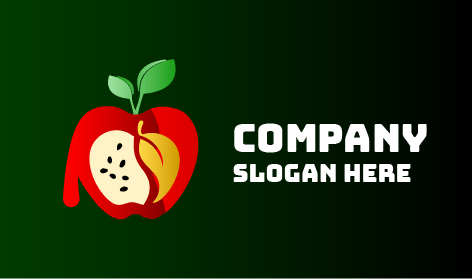 Logo Della Mela Che Si Scioglie Di Colore Rosso