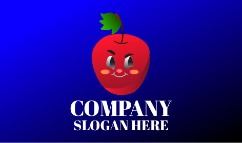 Modern Purple Apple Logo