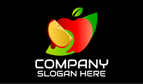 Kräftiges Rotes Apfellogo