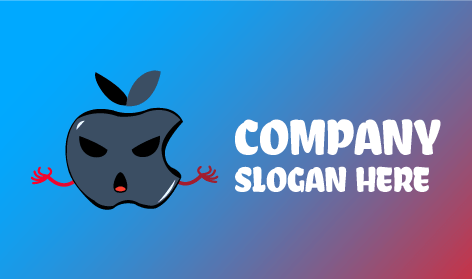 Aterrador Logo De Manzana De Halloween