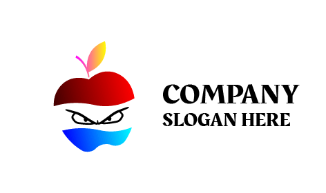 Sleek Angry Apple Logo