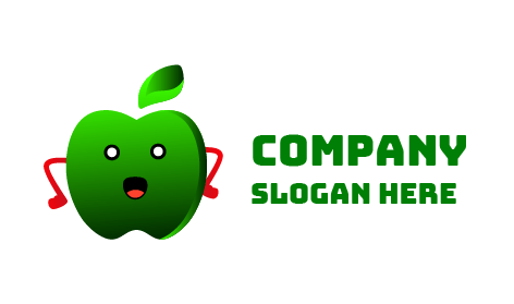 Logo Della Mela Di Reazione Sbalordita