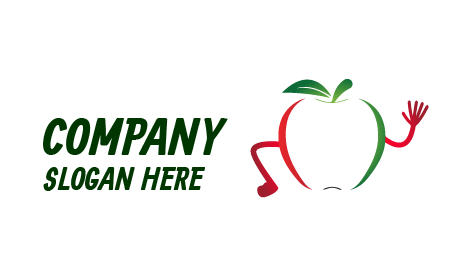 Logo De Manzana Agitando La Mano