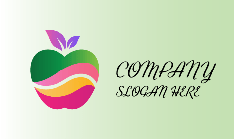 Wavy Colored Elegant Apple Logo