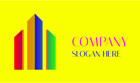 Logo Colorato Dell'Architetto Degli Edifici Alpini