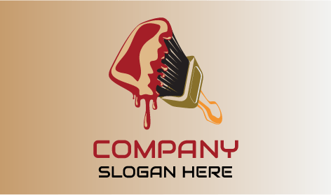 3D Pinsel Kunst Logo