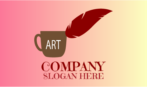 Logotipo De Arte De Caneta De Pena